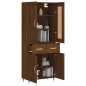 vidaXL Aparador alto madera contrachapada marrón roble 69,5x34x180 cm vidaXL Aparador alto madera contrachapada marrón roble 69,5x34x180 cm