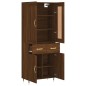 vidaXL Aparador alto madera contrachapada marrón roble 69,5x34x180 cm vidaXL Aparador alto madera contrachapada marrón roble 69,5x34x180 cm