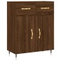 vidaXL Aparador alto madera contrachapada marrón roble 69,5x34x180 cm vidaXL Aparador alto madera contrachapada marrón roble 69,5x34x180 cm