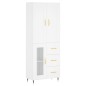 vidaXL Aparador alto madera contrachapada blanco 69,5x34x180 cm vidaXL Aparador alto madera contrachapada blanco 69,5x34x180 cm