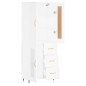 vidaXL Aparador alto madera contrachapada blanco 69,5x34x180 cm vidaXL Aparador alto madera contrachapada blanco 69,5x34x180 cm