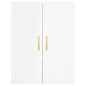 vidaXL Aparador alto madera contrachapada blanco brillo 69,5x34x180 cm vidaXL Aparador alto madera contrachapada blanco brillo 69,5x34x180 cm