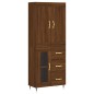 vidaXL Aparador alto madera contrachapada marrón roble 69,5x34x180 cm vidaXL Aparador alto madera contrachapada marrón roble 69,5x34x180 cm