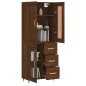 vidaXL Aparador alto madera contrachapada marrón roble 69,5x34x180 cm vidaXL Aparador alto madera contrachapada marrón roble 69,5x34x180 cm