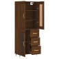 vidaXL Aparador alto madera contrachapada marrón roble 69,5x34x180 cm vidaXL Aparador alto madera contrachapada marrón roble 69,5x34x180 cm