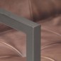 vidaXL Sillas de comedor voladizad 2 uds cuero real marrón desgastado vidaXL Sillas de comedor voladizad 2 uds cuero real marrón desgastado