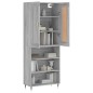 vidaXL Aparador alto madera contrachapada gris sonoma 69,5x34x180 cm vidaXL Aparador alto madera contrachapada gris sonoma 69,5x34x180 cm