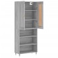 vidaXL Aparador alto madera contrachapada gris sonoma 69,5x34x180 cm vidaXL Aparador alto madera contrachapada gris sonoma 69,5x34x180 cm