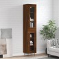 vidaXL Aparador alto madera contrachapada roble marrón 34,5x34x180 cm vidaXL Aparador alto madera contrachapada roble marrón 34,5x34x180 cm