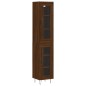 vidaXL Aparador alto madera contrachapada roble marrón 34,5x34x180 cm vidaXL Aparador alto madera contrachapada roble marrón 34,5x34x180 cm
