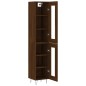 vidaXL Aparador alto madera contrachapada roble marrón 34,5x34x180 cm vidaXL Aparador alto madera contrachapada roble marrón 34,5x34x180 cm