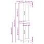 vidaXL Aparador alto madera contrachapada roble marrón 34,5x34x180 cm vidaXL Aparador alto madera contrachapada roble marrón 34,5x34x180 cm