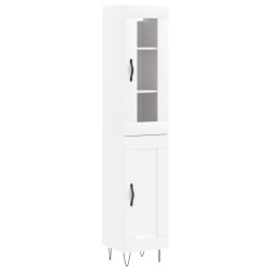 vidaXL Aparador alto madera contrachapada blanco 34,5x34x180 cm
