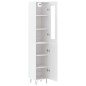 vidaXL Aparador alto madera contrachapada blanco 34,5x34x180 cm vidaXL Aparador alto madera contrachapada blanco 34,5x34x180 cm