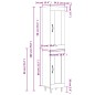 vidaXL Aparador alto madera contrachapada blanco 34,5x34x180 cm vidaXL Aparador alto madera contrachapada blanco 34,5x34x180 cm