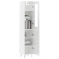 vidaXL Aparador alto madera contrachapada blanco brillo 34,5x34x180 cm vidaXL Aparador alto madera contrachapada blanco brillo 34,5x34x180 cm