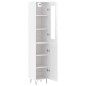 vidaXL Aparador alto madera contrachapada blanco brillo 34,5x34x180 cm vidaXL Aparador alto madera contrachapada blanco brillo 34,5x34x180 cm