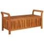 vidaXL Banco almacenaje jardín con cojín madera maciza de acacia 126cm vidaXL Banco almacenaje jardín con cojín madera maciza de acacia 126cm