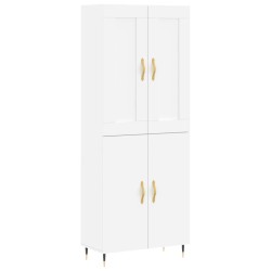 vidaXL Aparador alto madera contrachapada blanco 69,5x34x180 cm