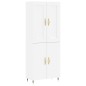 vidaXL Aparador alto madera contrachapada blanco 69,5x34x180 cm vidaXL Aparador alto madera contrachapada blanco 69,5x34x180 cm