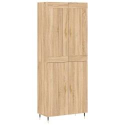 vidaXL Aparador alto madera contrachapada color roble 69,5x34x180 cm