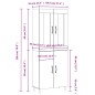 vidaXL Aparador alto madera contrachapada roble ahumado 69,5x34x180 cm vidaXL Aparador alto madera contrachapada roble ahumado 69,5x34x180 cm
