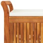vidaXL Banco almacenaje jardín con cojín madera maciza de acacia 126cm vidaXL Banco almacenaje jardín con cojín madera maciza de acacia 126cm