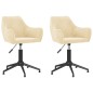 vidaXL Sillas de comedor giratorias 2 uds terciopelo crema vidaXL Sillas de comedor giratorias 2 uds terciopelo crema