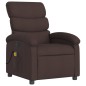 vidaXL Sillón de masaje reclinable de tela marrón oscuro vidaXL Sillón de masaje reclinable de tela marrón oscuro