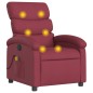 vidaXL Sillón de masaje reclinable de tela color vino tinto vidaXL Sillón de masaje reclinable de tela color vino tinto