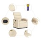 vidaXL Sillón de masaje reclinable de tela crema vidaXL Sillón de masaje reclinable de tela crema