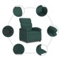 vidaXL Sillón reclinable de tela verde oscuro vidaXL Sillón reclinable de tela verde oscuro