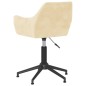 vidaXL Sillas de comedor giratorias 2 uds terciopelo crema vidaXL Sillas de comedor giratorias 2 uds terciopelo crema