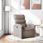 vidaXL Sillón reclinable de tela gris taupe