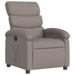 vidaXL Sillón reclinable de tela gris taupe