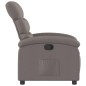 vidaXL Sillón reclinable de tela gris taupe