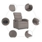 vidaXL Sillón reclinable de tela gris taupe