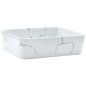 vidaXL Lavabo sobre encimera rectangular cerámica blanco 46x35,5x13 cm vidaXL Lavabo sobre encimera rectangular cerámica blanco 46x35,5x13 cm
