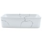 vidaXL Lavabo sobre encimera rectangular cerámica blanco 46x35,5x13 cm vidaXL Lavabo sobre encimera rectangular cerámica blanco 46x35,5x13 cm