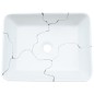 vidaXL Lavabo sobre encimera rectangular cerámica blanco 46x35,5x13 cm vidaXL Lavabo sobre encimera rectangular cerámica blanco 46x35,5x13 cm