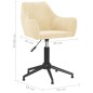 vidaXL Sillas de comedor giratorias 2 uds terciopelo crema vidaXL Sillas de comedor giratorias 2 uds terciopelo crema