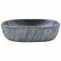 vidaXL Lavabo sobre encimera ovalado cerámica negro y gris 47x33x13 cm vidaXL Lavabo sobre encimera ovalado cerámica negro y gris 47x33x13 cm