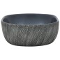 vidaXL Lavabo sobre encimera ovalado cerámica negro y gris 47x33x13 cm vidaXL Lavabo sobre encimera ovalado cerámica negro y gris 47x33x13 cm