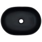 vidaXL Lavabo sobre encimera ovalado cerámica negro y gris 47x33x13 cm vidaXL Lavabo sobre encimera ovalado cerámica negro y gris 47x33x13 cm