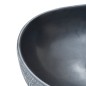 vidaXL Lavabo sobre encimera ovalado cerámica negro y gris 47x33x13 cm vidaXL Lavabo sobre encimera ovalado cerámica negro y gris 47x33x13 cm