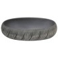 vidaXL Lavabo sobre encimera ovalado cerámica negro y gris 59x40x15 cm vidaXL Lavabo sobre encimera ovalado cerámica negro y gris 59x40x15 cm