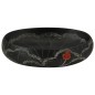 vidaXL Lavabo sobre encimera ovalado cerámica negro 59x40x15 cm vidaXL Lavabo sobre encimera ovalado cerámica negro 59x40x15 cm