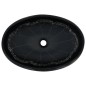 vidaXL Lavabo sobre encimera ovalado cerámica negro 59x40x15 cm vidaXL Lavabo sobre encimera ovalado cerámica negro 59x40x15 cm