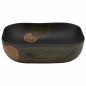 vidaXL Lavabo sobre encimera rectangular cerámica negro 48x37,5x13,5cm vidaXL Lavabo sobre encimera rectangular cerámica negro 48x37,5x13,5cm