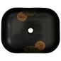 vidaXL Lavabo sobre encimera rectangular cerámica negro 48x37,5x13,5cm vidaXL Lavabo sobre encimera rectangular cerámica negro 48x37,5x13,5cm